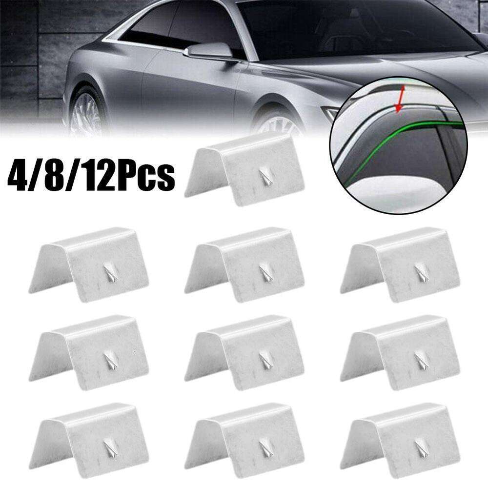 Nouveau 12 pièces voiture en acier inoxydable vent pluie déflecteur canal raccord fixation Clips de retenue adaptés pour HEKO G3