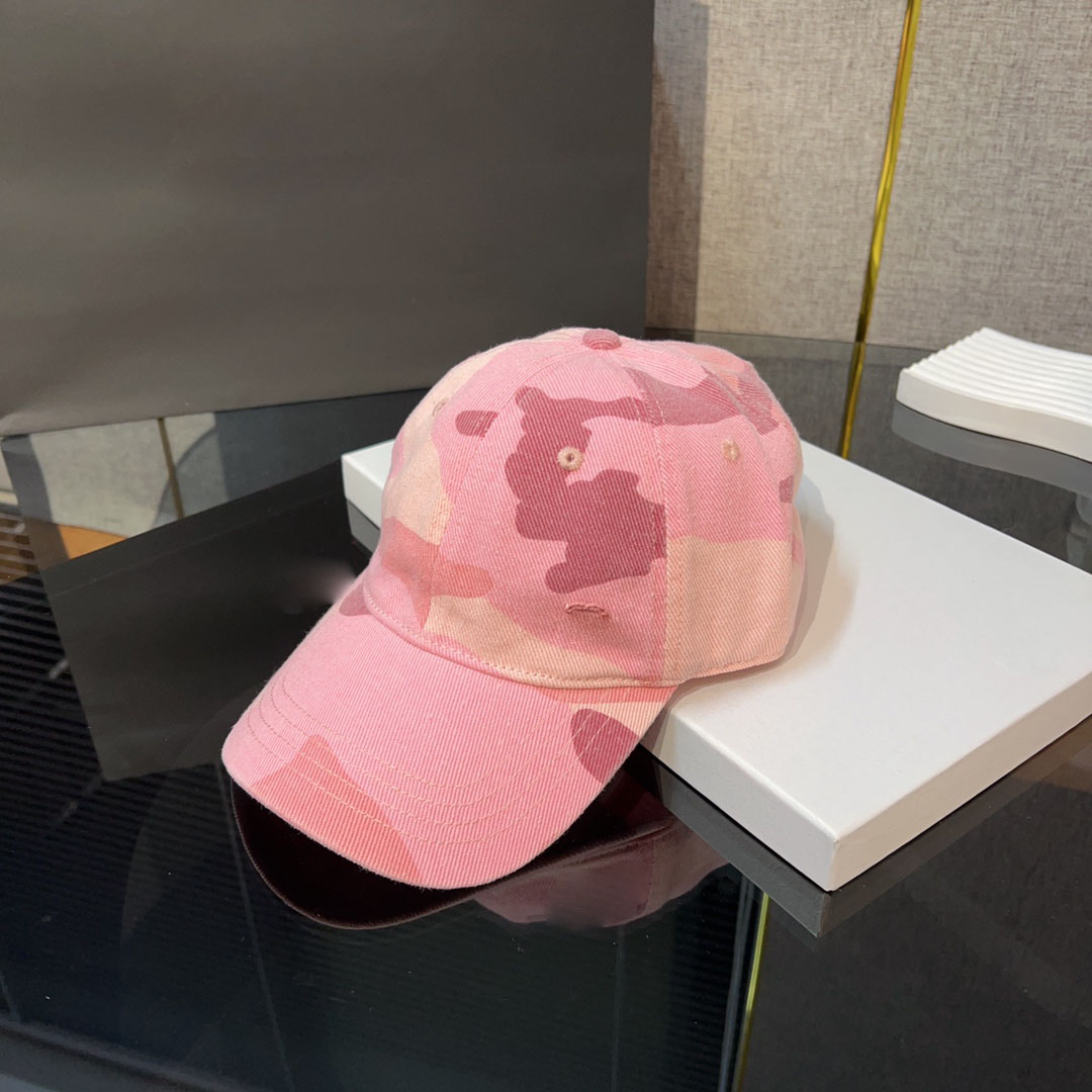 Pink Camouflage Baseball Cap personlig och söt designer hatt strand utomhus semester kaskett mångsidiga lastbils hattar