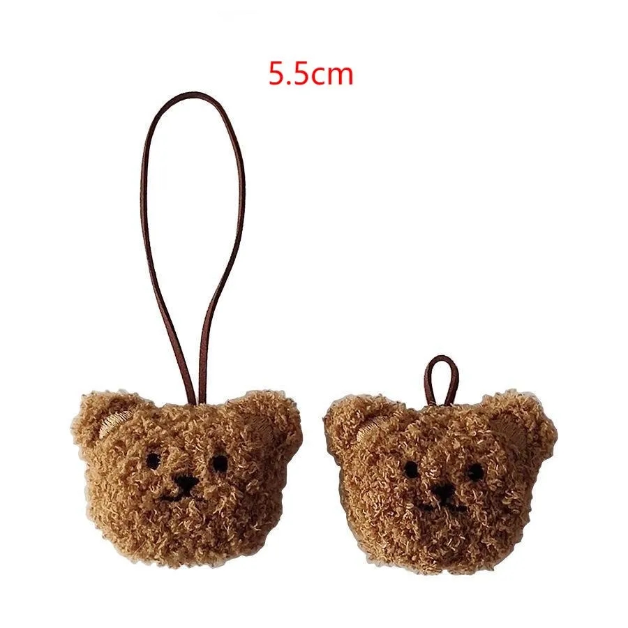 2024 Hot selling teddy bear name tag ins cute bear doll bag pendant Korean children's name tag keychain pendant