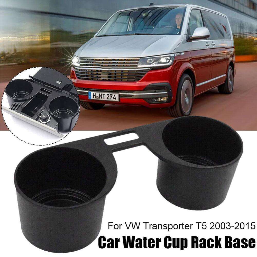 Nieuwe Auto Front Water Drink Stand RHD Cup Munthouder Zwart Voor VW T5 Transporter 2003-2015 7H2858601 I7g1