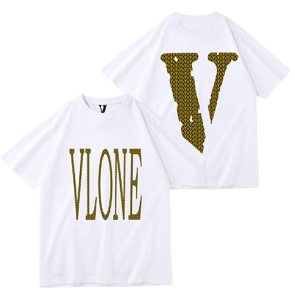 2024 Summer Designer Vlones Devil V Mens T-shirt High Street Hip-Hop Impression Lâche Tops européens et américains S-3XL Vlones Vêtements T-shirts Nouvelles chemises sur populaire