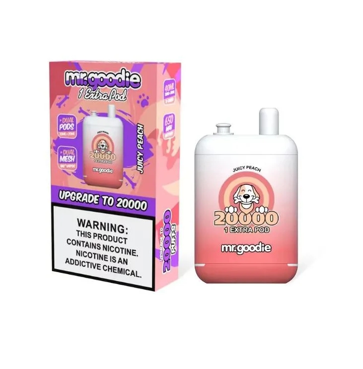 トップセラーエレクトロニックタバコ20ml+20mlフルーツe-liquid mr goodie 20000パフ処理可能な蒸気ポッド