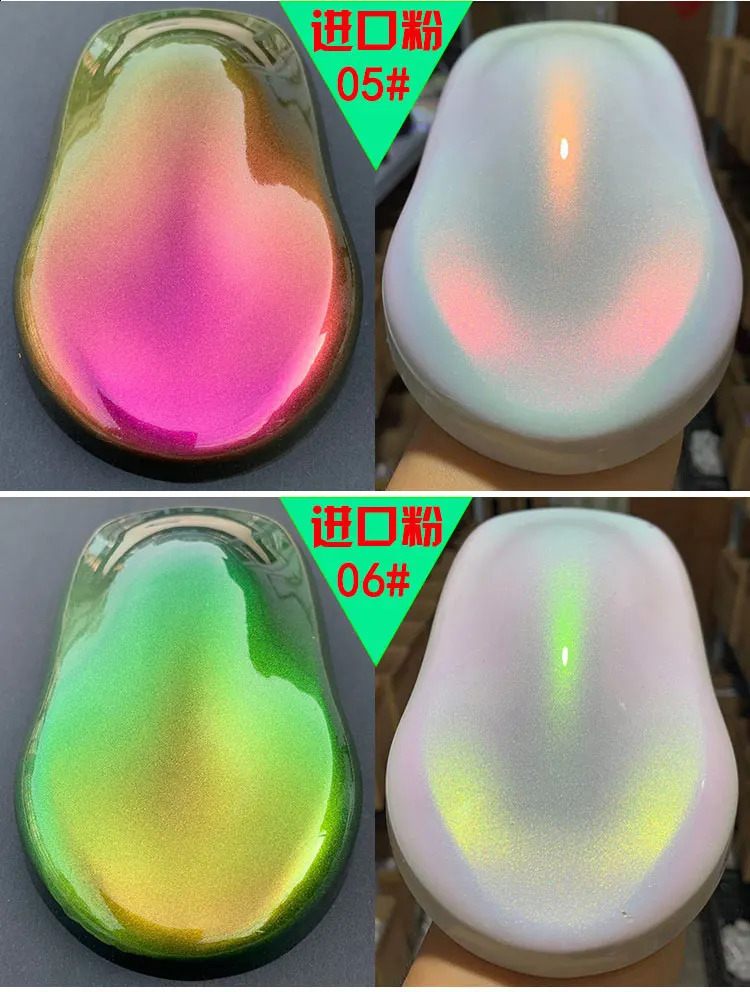 1G Toptan Gökkuşağı Efekt Krom Chameleon Otomotiv Boya Aurora Pigment 240223