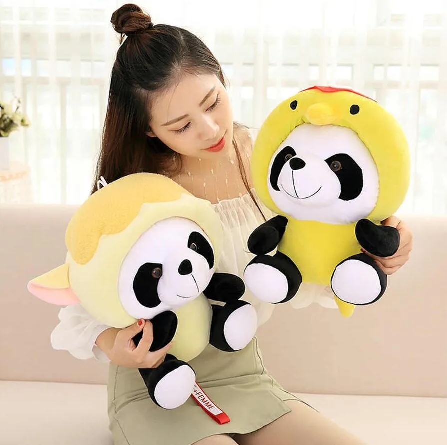 2024 20 cm Panda Weihnachtsgeschenk Chinesisches Sternzeichen Plüsch Puppe Spielzeug Sofa Dekor Schlafzimmer Dekoration Geburtstagsgeschenk