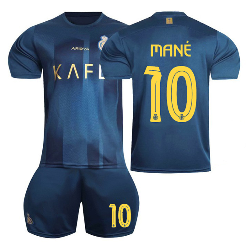 2324 Riyadh Victory Voetbaluniform nr. 7 Cristiano Ronaldo-shirt 10 Manen pakken voor volwassen kinderen, heren en dames