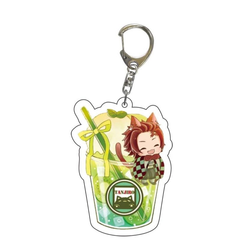 Nieuwe Collectie 55MM Acryl Anime Demon Slayer Ghost Blade Cup Sleutelhanger Sleutelhanger Kamado Tanjirou Kamado Nezuko wj317235C