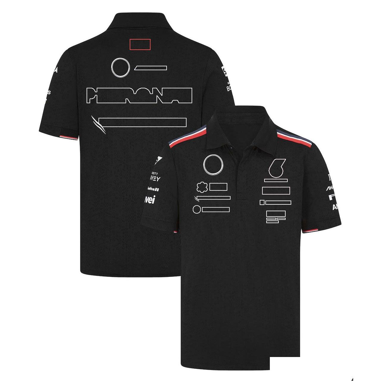 Zestawy wyścigowe odzież motocyklowa 2024 Nowy kombinezon wyścigowy F1 T-shirt Forma One Team Summer Short-Sleeved Shirt Caily Męskie Dostosowanie OTBRF