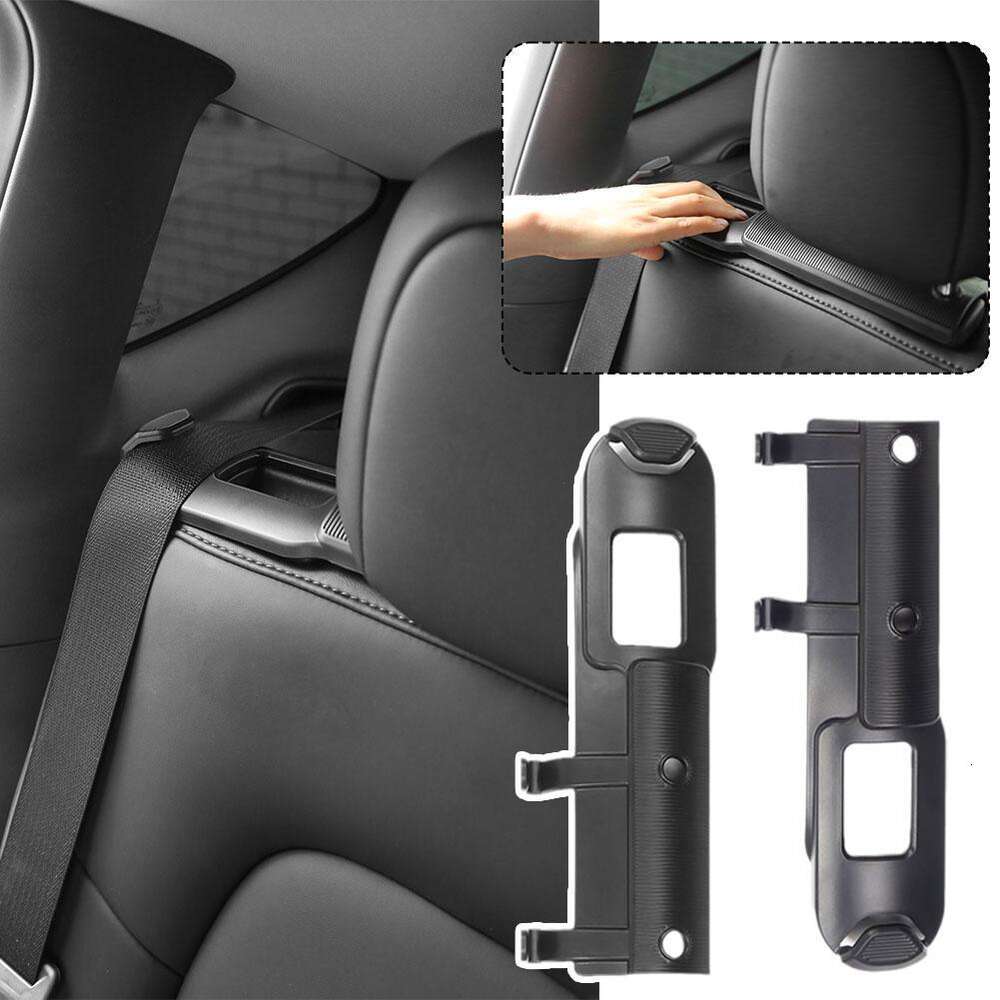 New For Tesla Model Y 2022 2023 Rear Seat Belt Holder Accessories Fixing Bracket Car Hook Storage Trunk W5n9