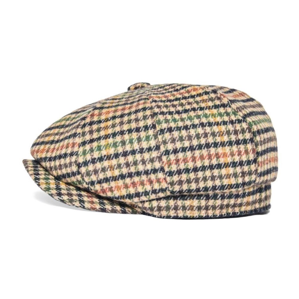 FEINION casquette gavroche pour hommes femmes à chevrons 50% laine Tweed casquettes plates jaune vert Cabbies pilote chapeau 068 201216280Z