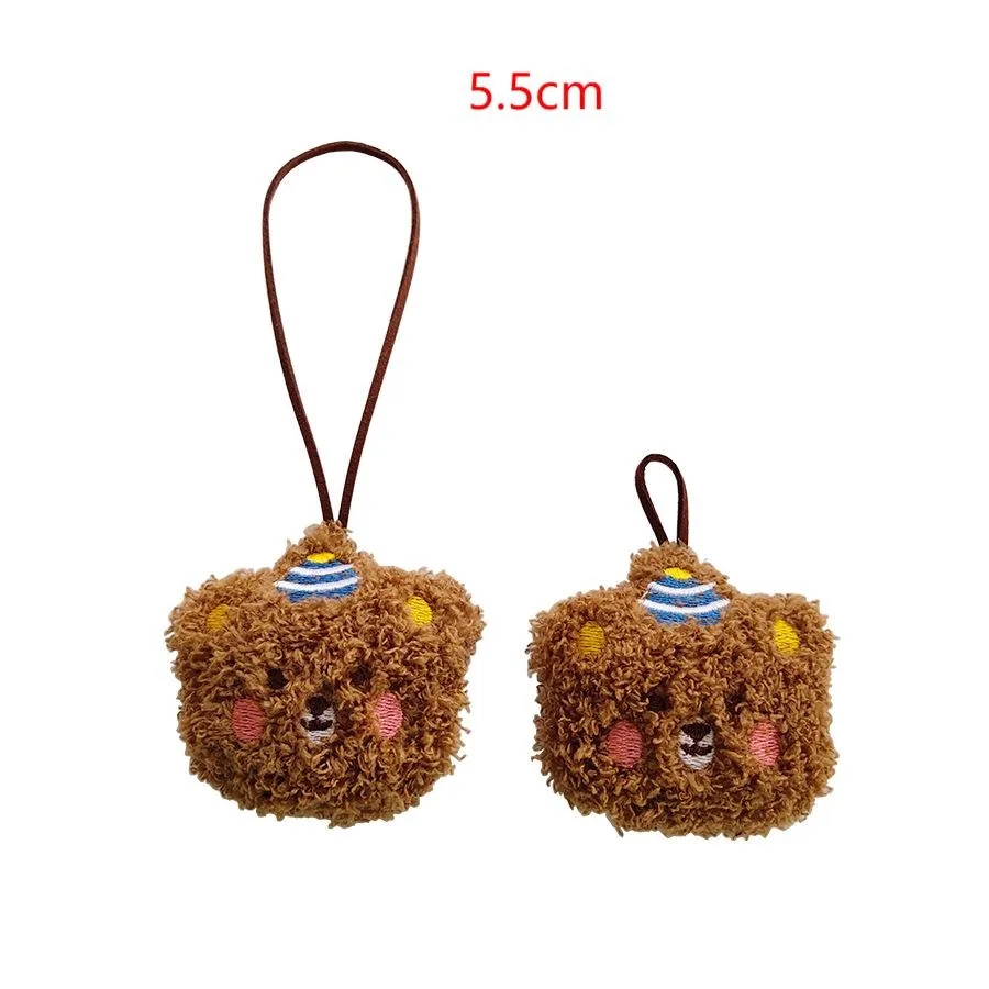 2024 Hot selling teddy bear name tag ins cute bear doll bag pendant Korean children's name tag keychain pendant