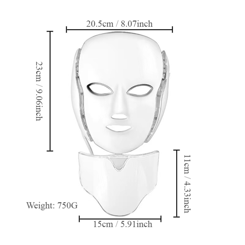 7 färger foton pdt led hudvård ansiktsmask blå grön röd ljus terapi skönhetsenheter ansikte nackmask hydrofacial maskin hushåll skönhetsutrustning