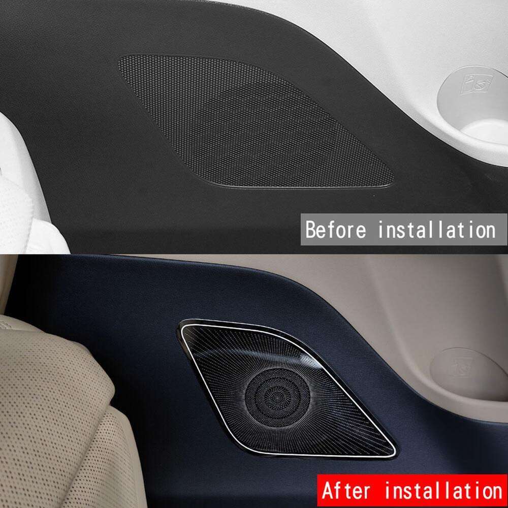 Nieuwe Roestvrij Auto Voor Toyota Alphard Vellfire 40 Serie 2023 2024 Deur Lagere Speaker Cover Sound Pad Trim Modificatie