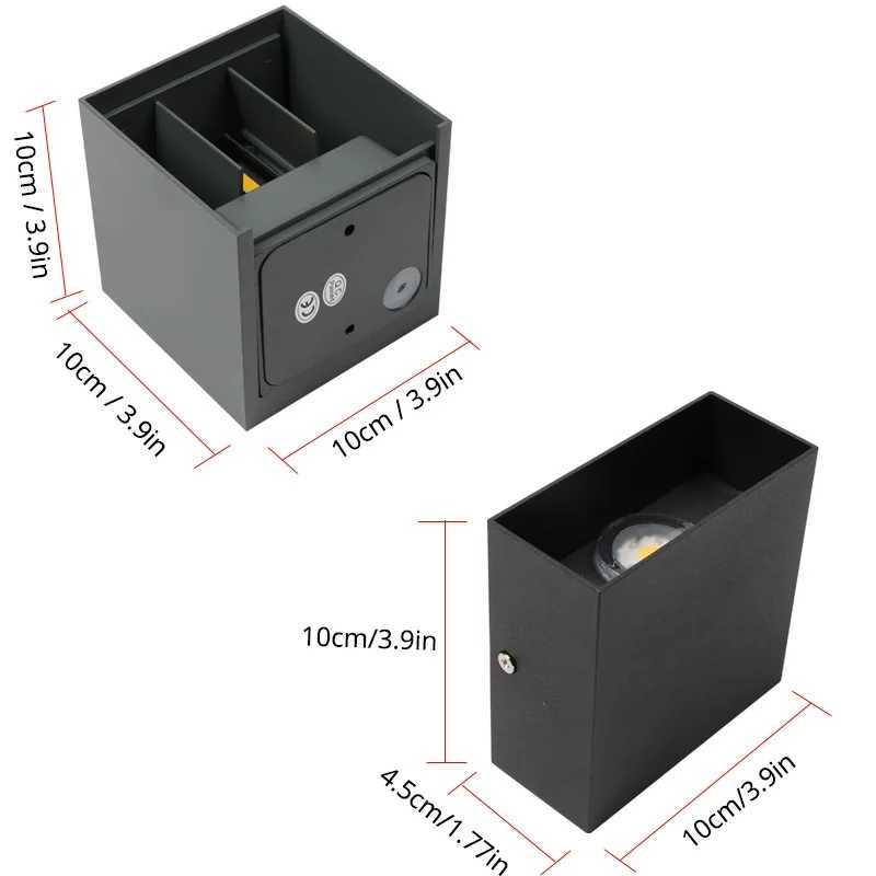 벽 램프 6W 램파다 루미나리아 LED 알루미늄 벽 경전철 프로젝트 제곱 LED 램프 침대 옆실 침실 조명