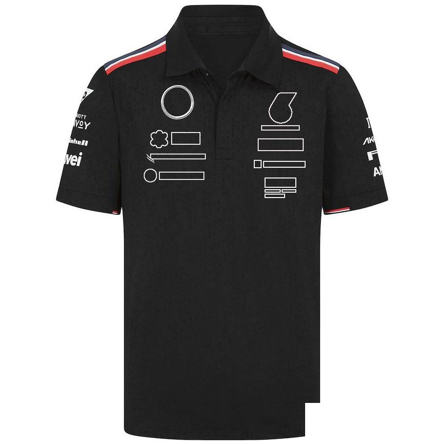 Zestawy wyścigowe odzież motocyklowa 2024 Nowy kombinezon wyścigowy F1 T-shirt Forma One Team Summer Short-Sleeved Shirt Caily Męskie Dostosowanie OTBRF