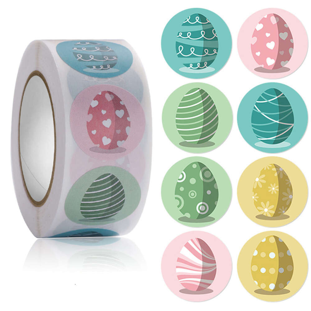 Nuovo regalo Scatola di caramelle Sigillo Uovo di Pasqua Coniglietto Adesivo autoadesivo Rotolo di adesivi sigillanti imballaggio