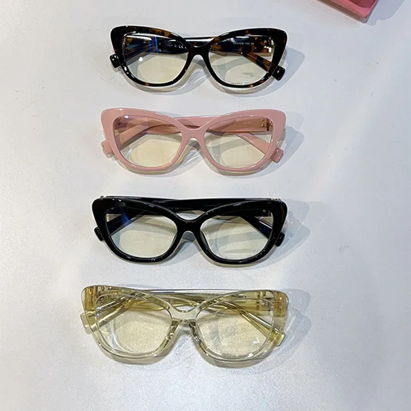 Equipped with MIMI cat eye optical frame reading eyewear oval acetate frame fashionable men s and women s transparent glasses anti blue light anti computer radiation