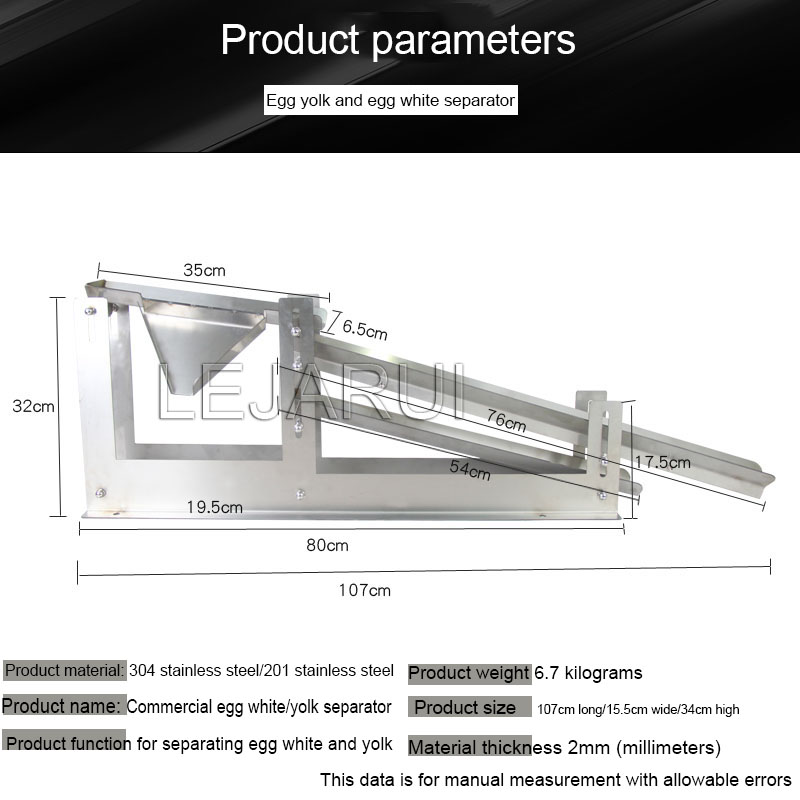 Separator jajek biały żółtko separator jaj jaja biała żółtka filtr separat jaja