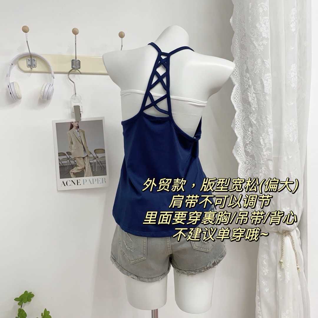 Basic Casual Dresses Foreign trade retro spicy girl constellation moon sun print cross strap vest millennium summer sleeveless 1210