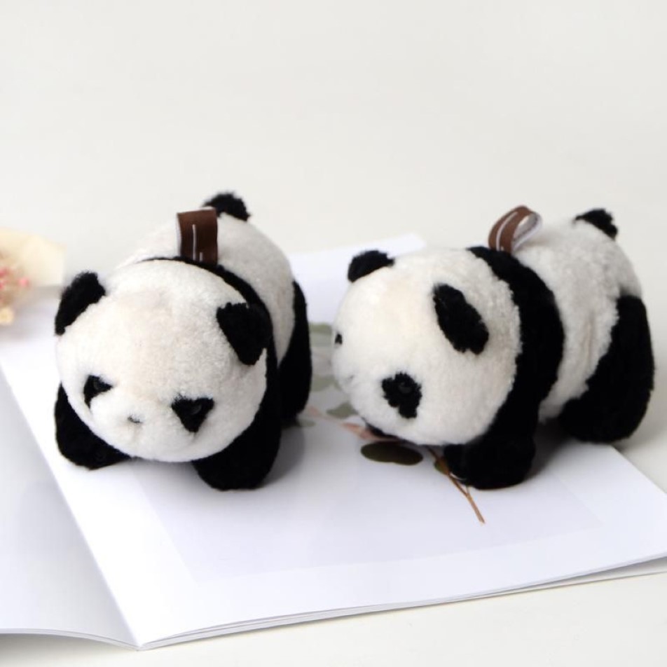 Creative Fashion Plush Animal Panda Keychain Par Auto Key Chains Key Rings Women Charm Car Bag Pendant Christmas Gift Jewelry2650