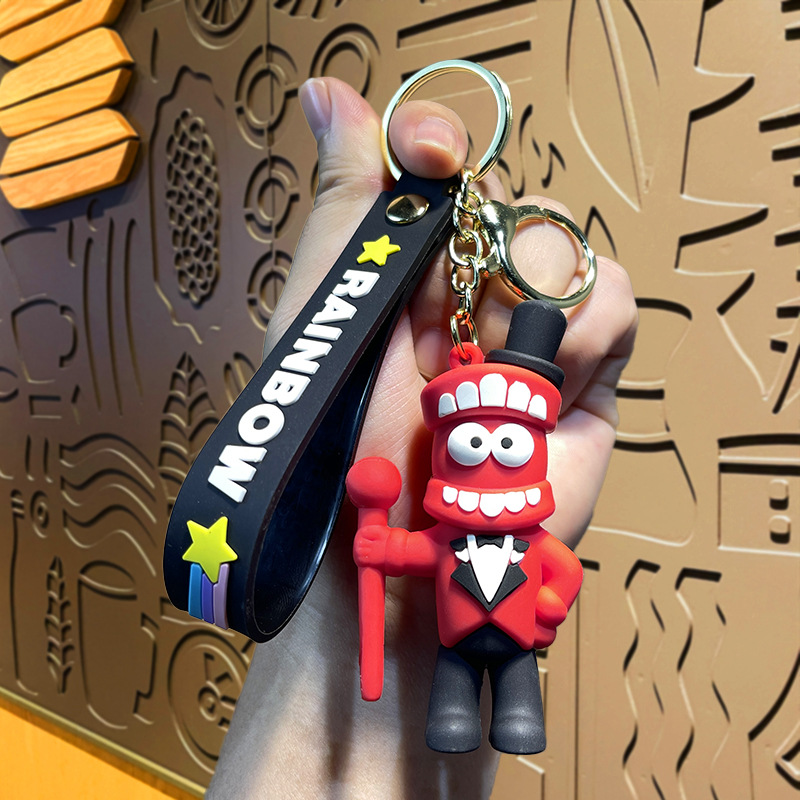 السيرك الرقمي السحري Pomni Jax Silicone Cartoon Cartoon Doll -keychain Doll تعبئة هدية عيد الميلاد للأطفال