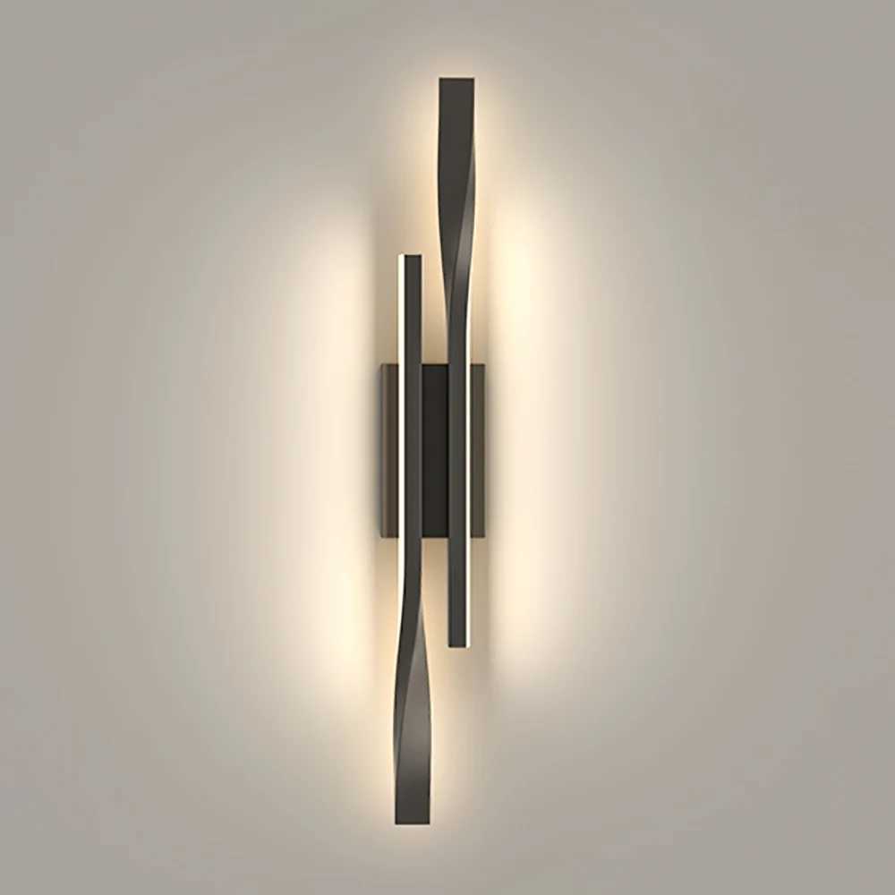 Wall Lamp Long strip wall lamp light luxury creative room bedroom bedside lamp simple modern Nordic living room TV wall lamp