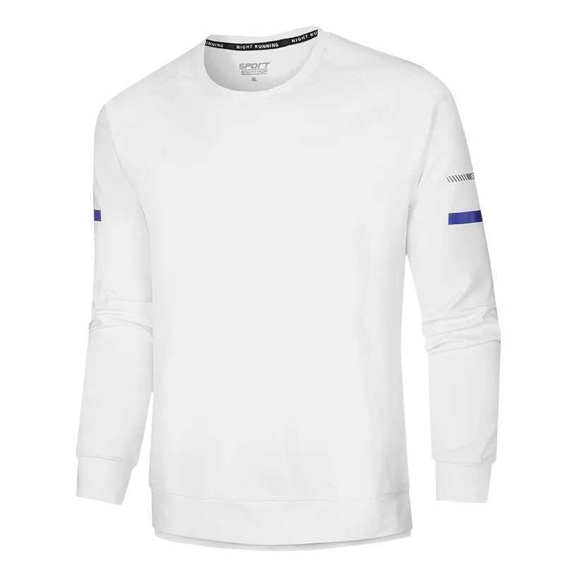 Herr t-shirts snabb torr höst vårsportträning som kör tshirt topp tees mode kläder överdimensionerade 7xl 8xl 9xl långärmad blå män t shirtl2402