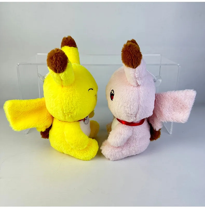 2024 Wholesale cute pink pika plush toys Children's game Playmate Holiday gift doll machine prizes