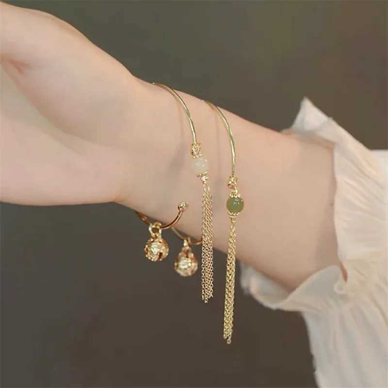 Perlen koreanische Mode glückliche Übertretung Perlen Bell Quasten Armband für Frauen Mädchen Stein ethnische Windkette Armbänder Schmuck Geschenke
