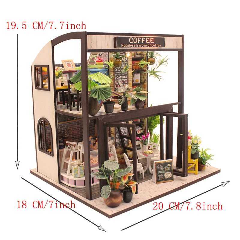 건축물/DIY 집 수제 3D 퍼즐 제작 모델 인형 집 작은 집 어린이 소녀를위한 DIY 장난감 생일 선물로서 십대와 성인을위한 DIY 장난감