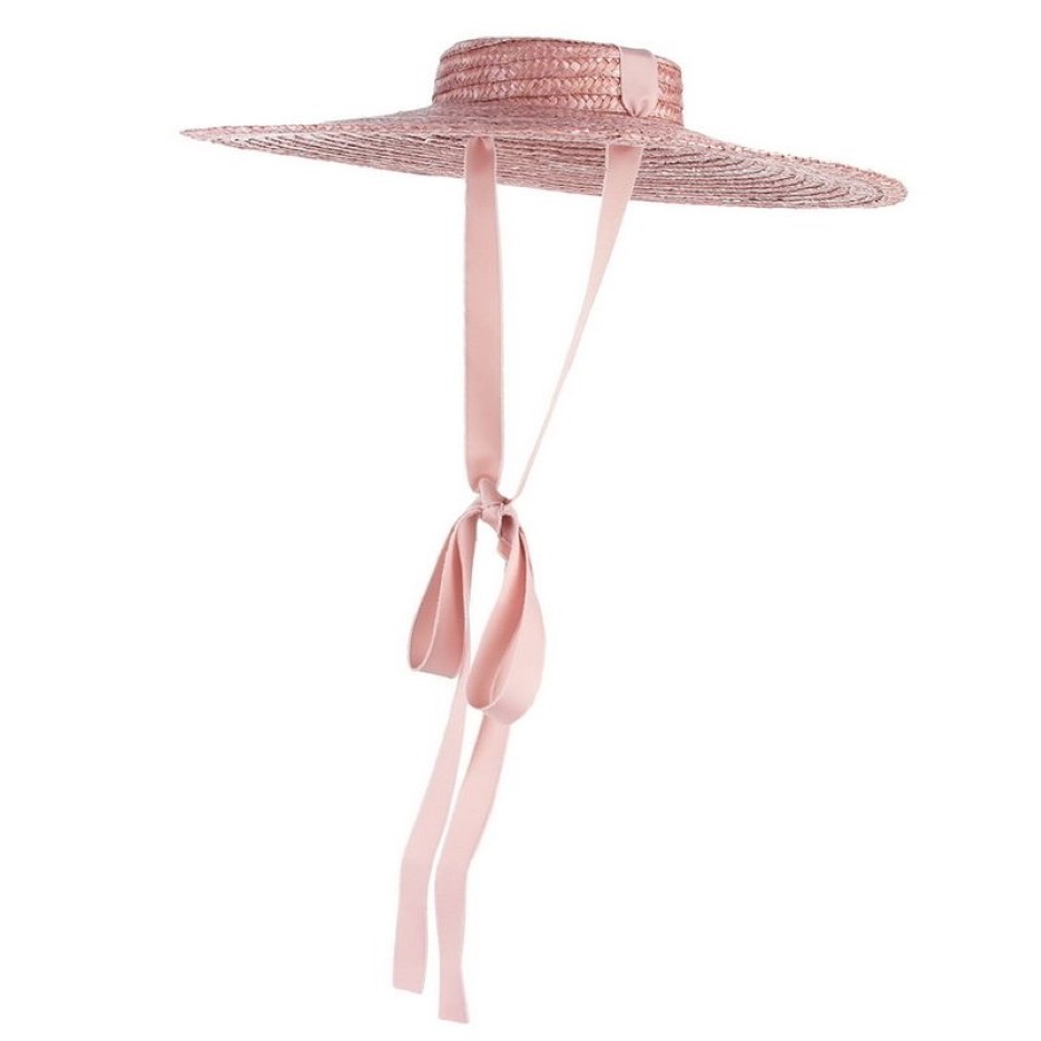 GEMVIE, sombrero de paja plano de ala ancha de es, verano s para cinta de mujeres, gorra de playa, navegante, sol de moda con correa para la barbilla 220225284U