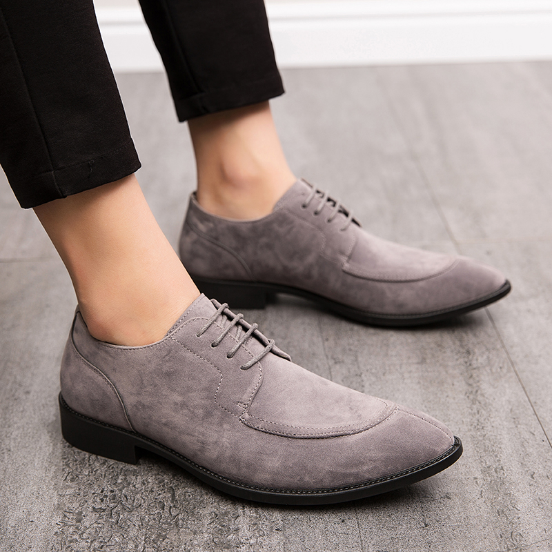 Sapatos masculinos de camurça café preto respirável com cadarço sapatos casuais oxfords rebanho feito à mão sapatos tamanho: 38-46
