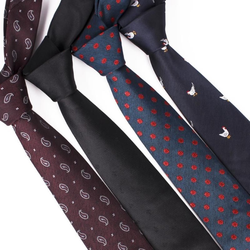 新しい7cmファッションアニマルパターンネクタイCorbatas Gravata Jacquard Slim Tie Business Wedding Neck Tie for Men1246a