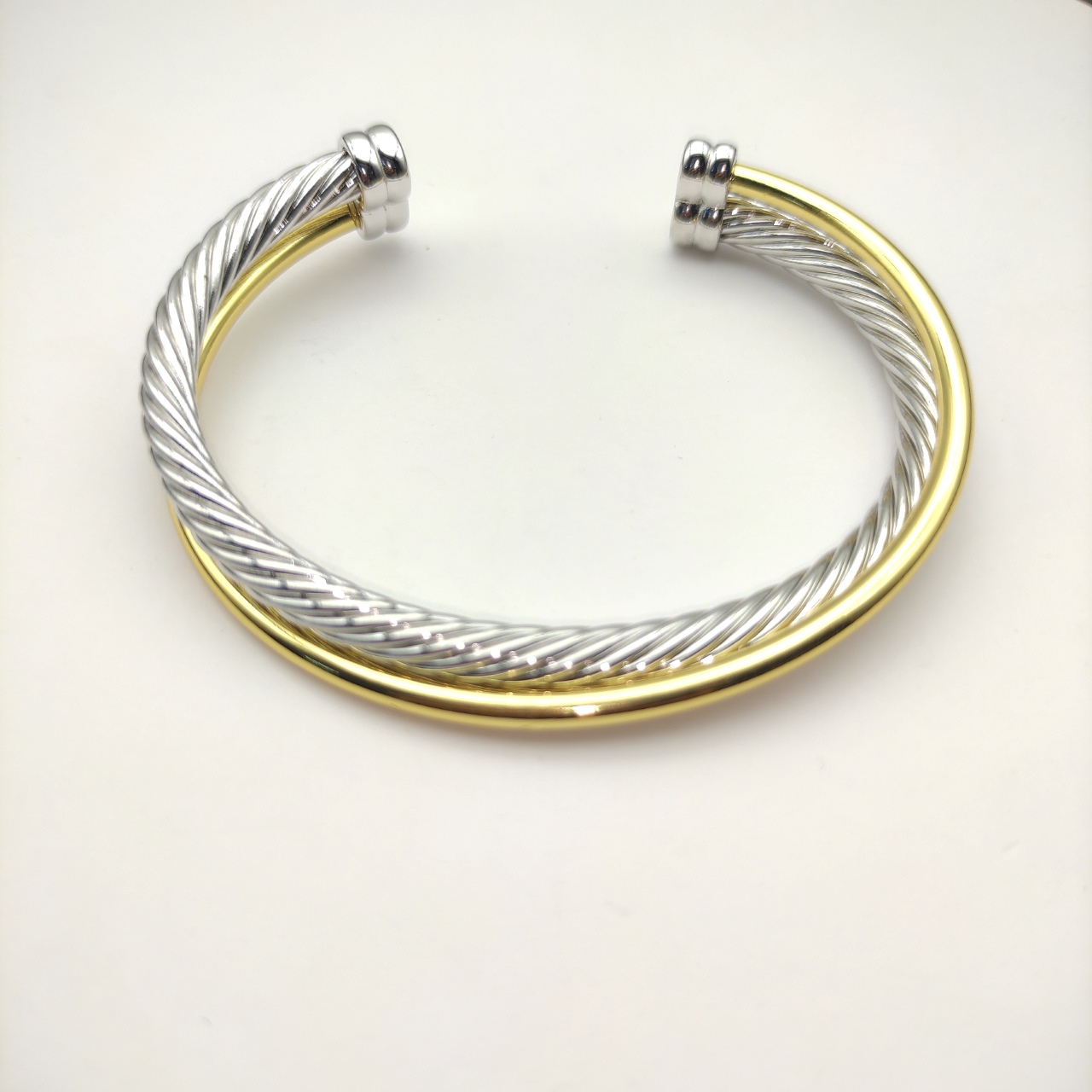 E1176 Dy Bracelet Twisted Classic Luxury Bracelets Designer pour femmes bijoux de mode Gol