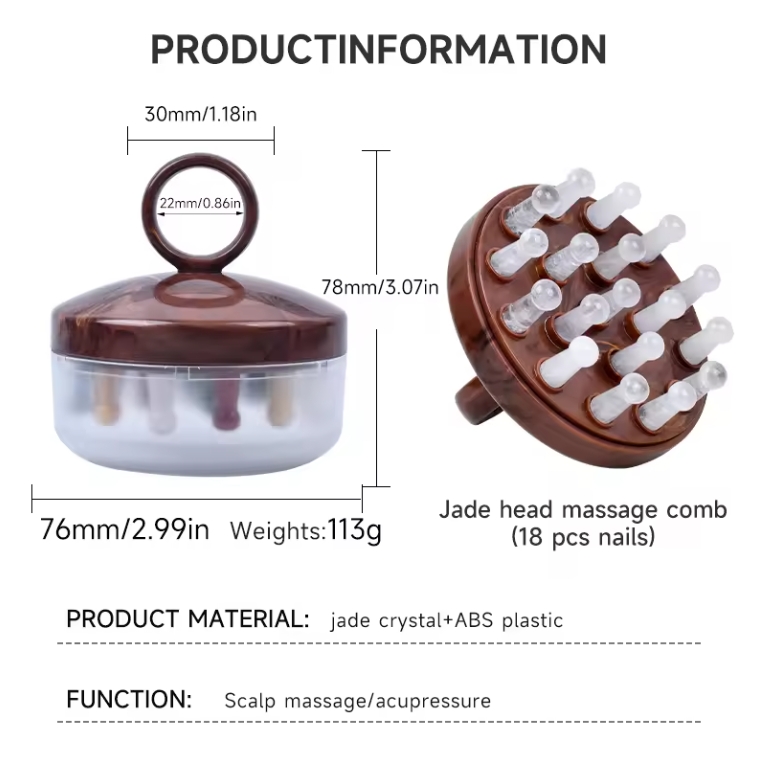 クリスタルロッククォーツグアシャコームマッサージジェイドストーンヘッドスクロップコームヘッドストレスリラックスマッサージツールビューティーヘルスケアグアシャ