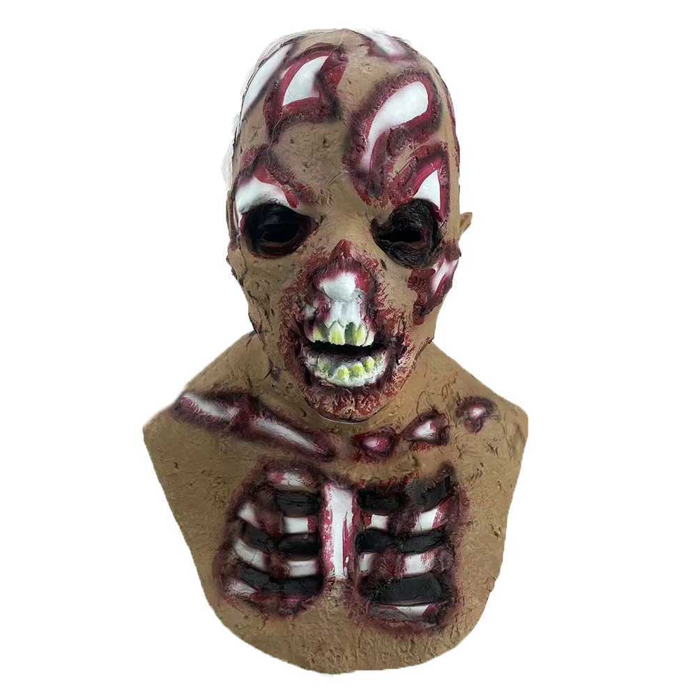 Designer-Masken Scary Walking Dead Zombie-Kopfmaske Latex Gruseliges Halloween-Kostüm Horror-Erwachsene Halloween-Dekoration Requisiten