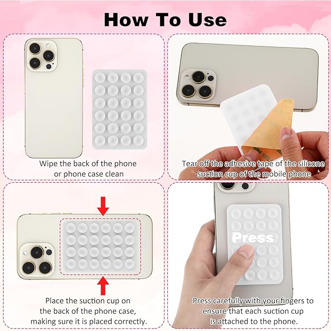 High quality Silicone Suction Phone Case Adhesive Mount - Hands-Free, Strong Grip Holder for Selfies and Videos