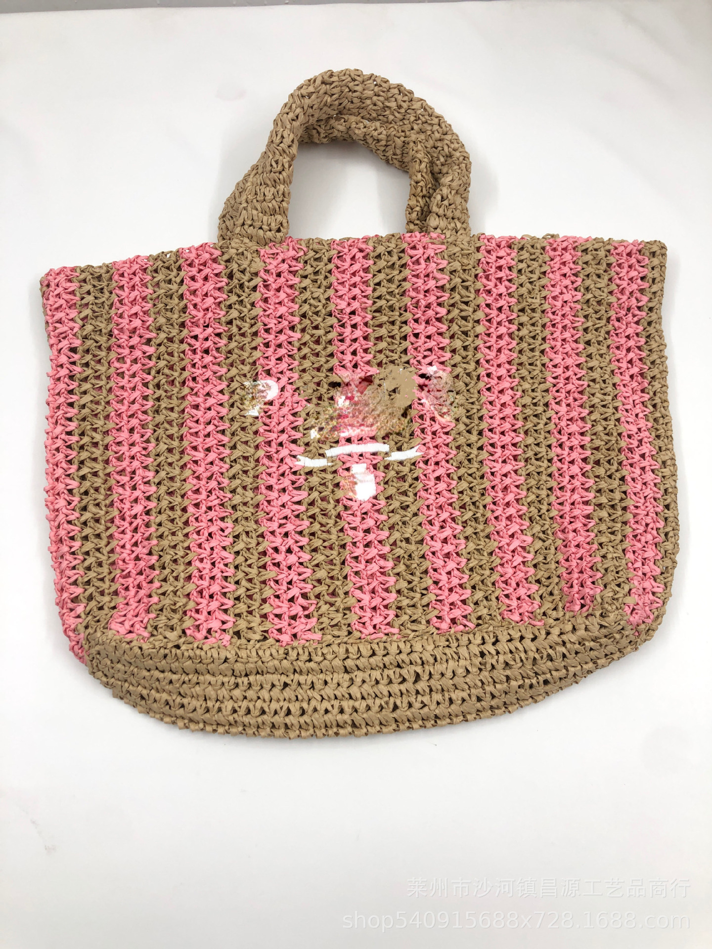 Sac d'été en paille creux fait à la main, sac à main tissé de style étranger avec broderie anglaise, fourre-tout de grande capacité, nouvelle collection