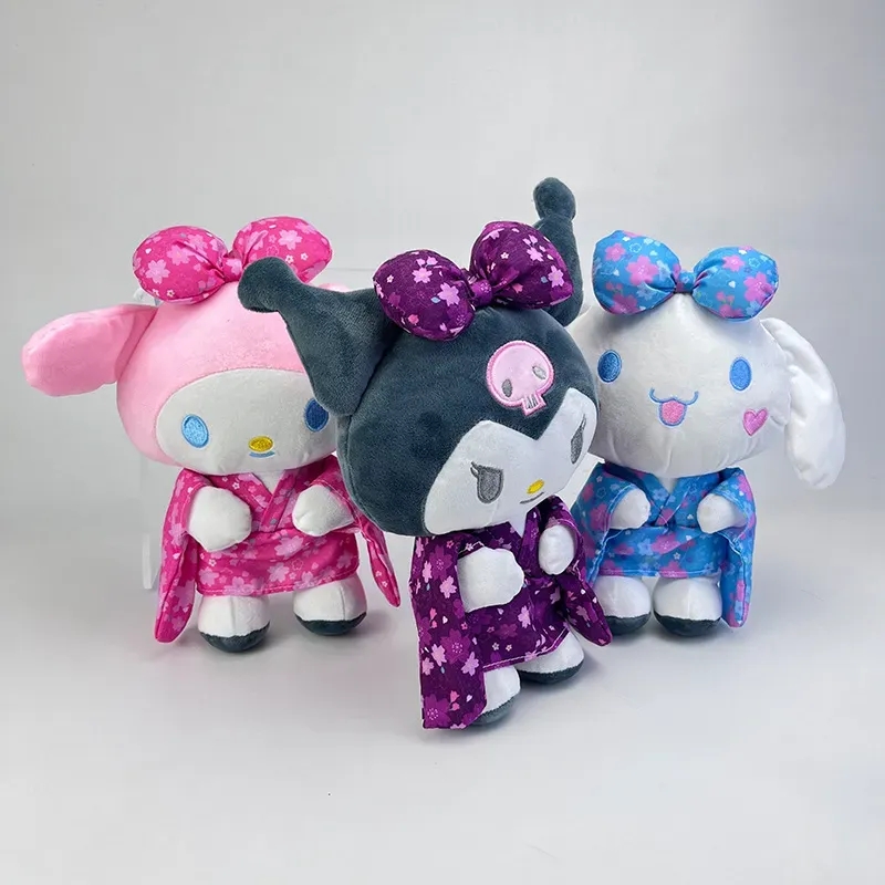 2024 hurtowe anime nowe produkty Kimono Cinnamoroll Melody Plush Toys Children's Games Plagates Company Zajęcia Ozdarnne Ozdoby