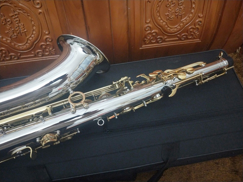 Nouveau Saxophone ténor t-w037, Instruments de musique, ton Bb, Tube plaqué Nickel argent, clé en or avec étui