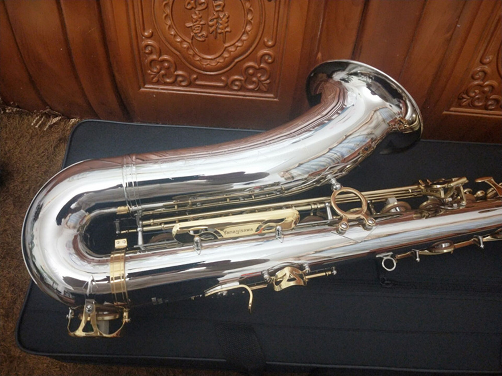 Nouveau Saxophone ténor t-w037, Instruments de musique, ton Bb, Tube plaqué Nickel argent, clé en or avec étui