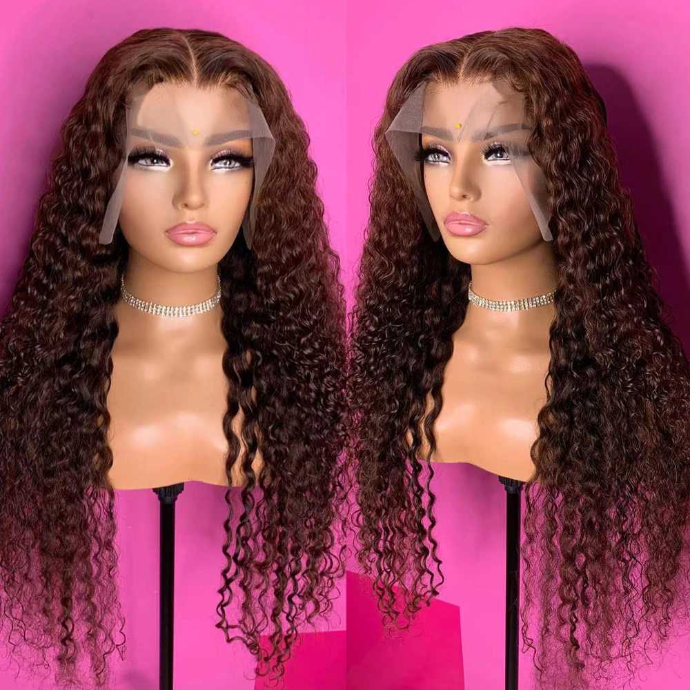 Perucas de cabelo laranja cabelo kinky onda peruca sintética profunda ondulado resistente ao calor natural linha fina perucas dianteiras cosplay maquiagem uso peruca 240306