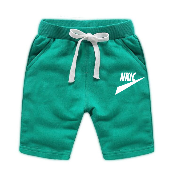 1-13y Summer Boys Sıraslı Marka Şortları Yürümeye Başlayan Çocuklar Elastik Bel Kısa Pantolon Gri Pamuklu Plaj Yumuşak Bebek Giyim