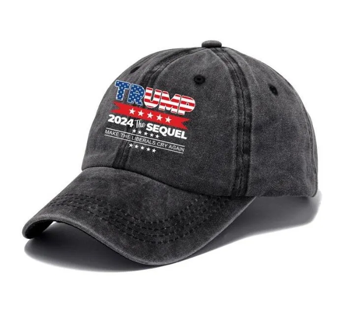 トランプハット2024米国大統領選挙野球キャップパーティーの帽子はアメリカを偉大にしますブラックコットンスポーツキャップDD269