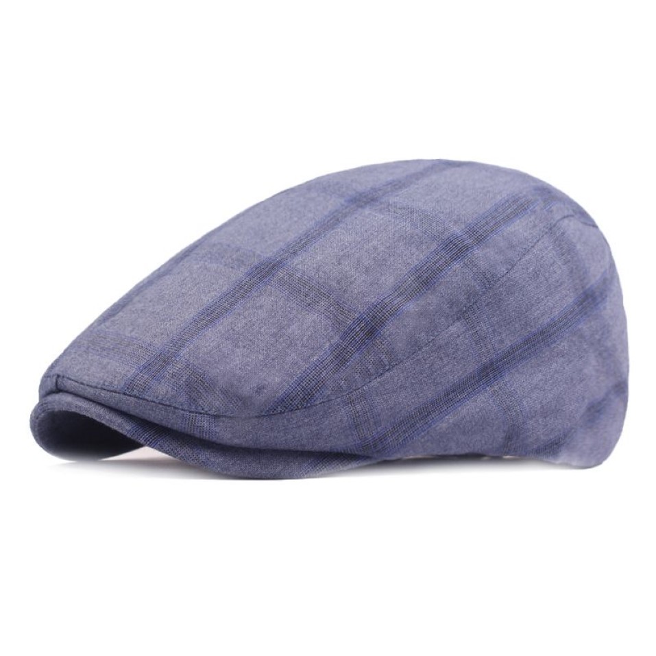 Mannen Vrouwen Katoen Plaid Baret Krantenverkoper Klimop Hoed Casual Platte Rijden Golf Cabbie Caps Art Jeugd Cap Eenvoudige Voorwaartse Hat294p