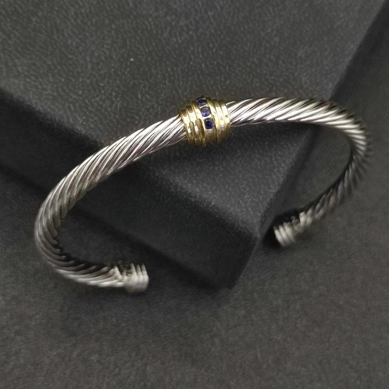 DY kabel armband gedraaide zilveren armbanden designer sieraden vrouwen man gouden Parel hoofd diamant steen Manchet armband Armband mode-sieraden feest