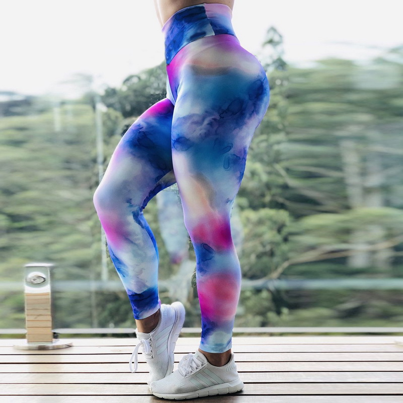 1 pièces Explosions européennes et américaines tissées impression numérique pantalons de Yoga pour femmes vêtements de Yoga pantalons pour femmes Leggings femmes