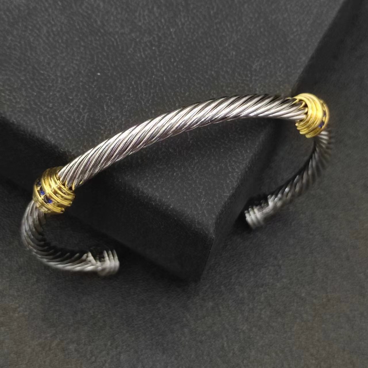 DY kabel armband gedraaide zilveren armbanden designer sieraden vrouwen man gouden Parel hoofd diamant steen Manchet armband Armband mode-sieraden feest