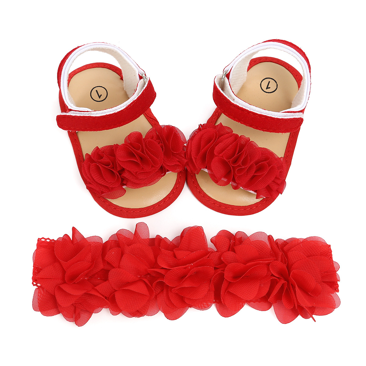 2 unidssandalias y diadema para bebé, zapatos de suela blanda con flores pequeñas para niño, zapatos de bebé, zapatos de princesa, sandalias pequeñas, sandalias de princesa