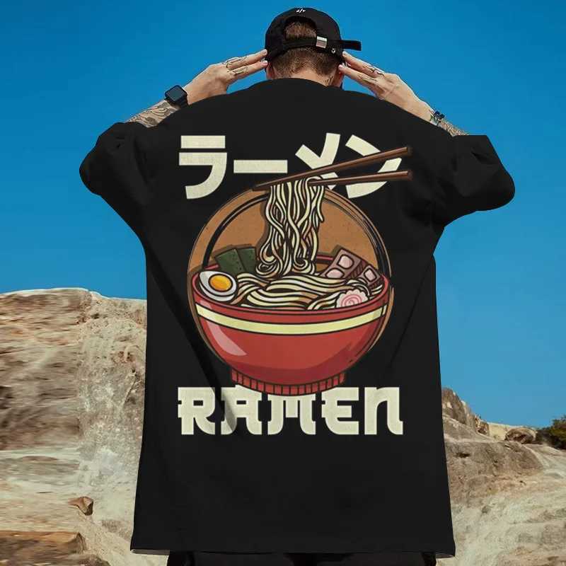 Men's T-Shirts T-Shirts For Men 3d Japanese Lamian Noodles Print Male Clothing Street Harajuku Short Sleeve Oversize T-Shirt Casual O-Neck TeesL2402