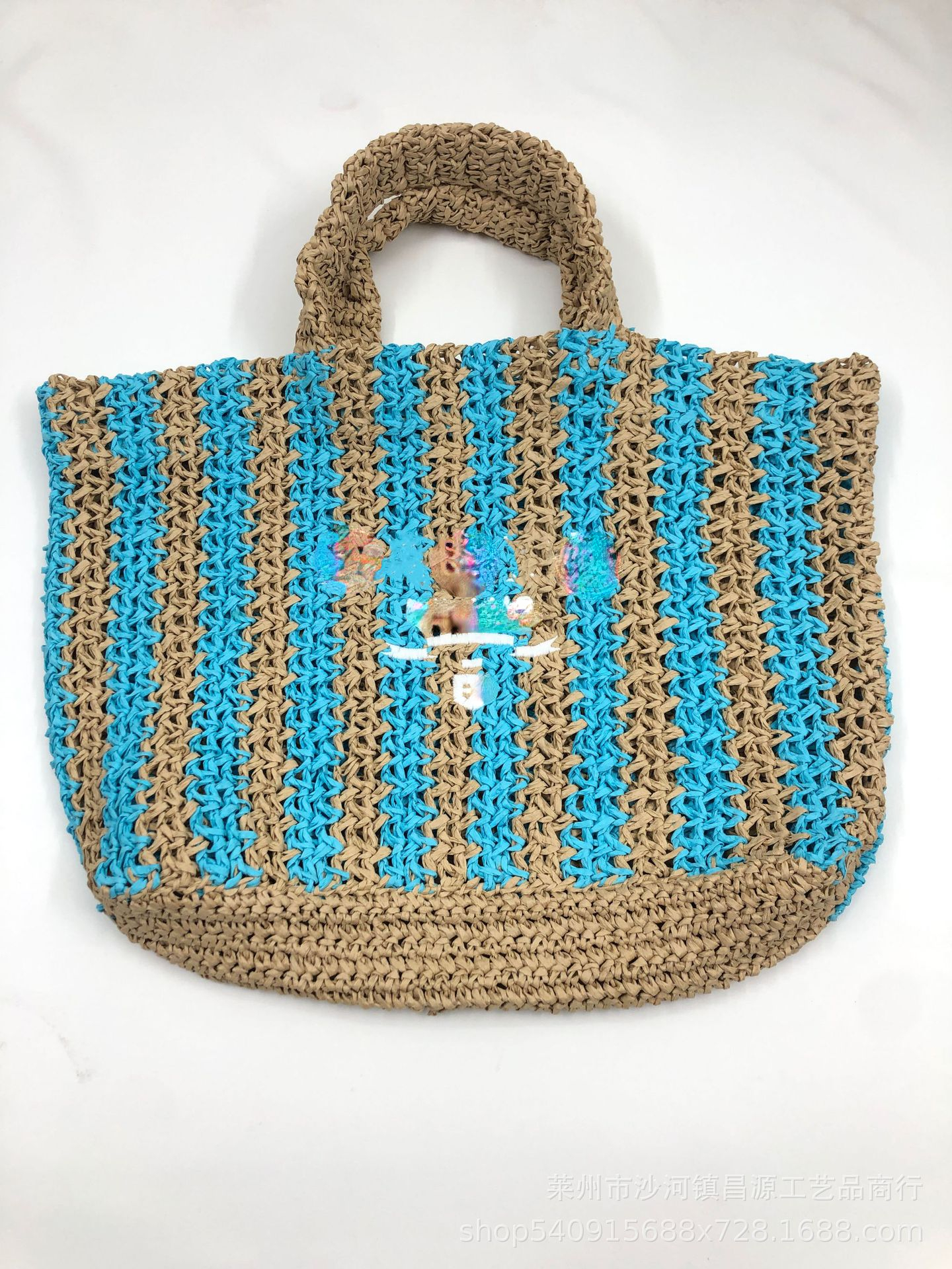 Sac d'été en paille creux fait à la main, sac à main tissé de style étranger avec broderie anglaise, fourre-tout de grande capacité, nouvelle collection